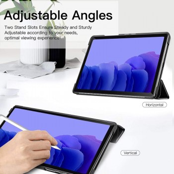 Dirbtinės odos atverčiamas dėklas planšetei - juodas (Samsung Tab A7 10.4 (2020)